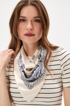 Хустка З Візерунком - кремовий