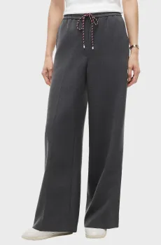 Женские серые брюки rwb punto wide leg pull on Серый L Tommy Hilfiger WW0WW51780