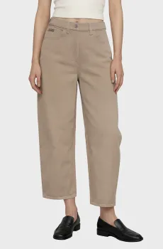 Женские бежевые джинсы COTTON CROPPED BARREL Бежевый 4 Calvin Klein Jeans LV047G619G