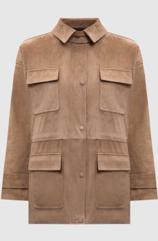 Коричневая замшевая куртка