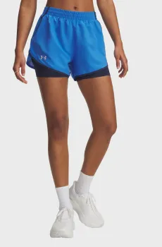 Женские голубые шорты UA Fly By 2 Голубой XS Under Armour 1382440-402