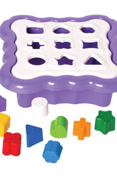 Развивающая игрушка-сортер Tigres Умные фигурки, 10 элементов, фиолетовые, от 1 года (39520)