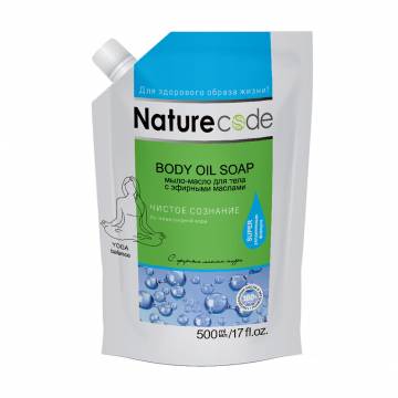 Мыло-масло для тела Nature Code Body Oil Soap Чистое сознание, с эфирным маслом мирра, 500 мл (дойпак) Мыло-масло для тела Nature Code Body Oil Soap Чистое сознание, с эфирным маслом мирра, 500 мл (дойпак)