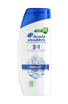 Шампунь и бальзам-ополаскиватель для волос 2 в 1 Head & Shoulders Classic Clean Основной уход, против перхоти, 625 мл