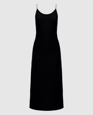 Черное платье Adeona из шелка