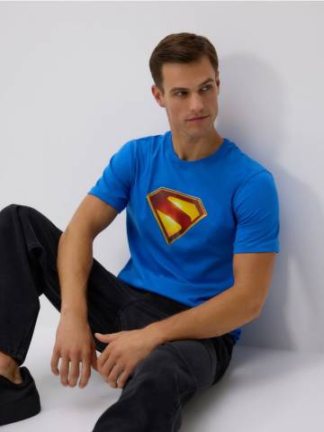 Reserved - Maglietta in cotone regular fit SUPERMAN™ - синій - 388GQ-55P Reserved - Maglietta in cotone regular fit SUPERMAN™ - синій - 388GQ-55P