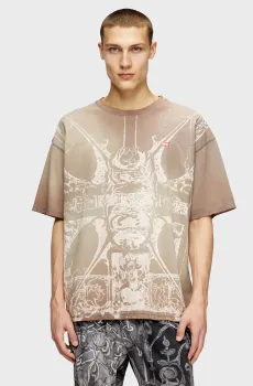 Мужская бежевая футболка T-BOXT-T13 Бежевый L Diesel A19314 0KIBW