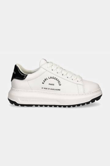 Кожаные кроссовки Karl Lagerfeld KAPRI цвет белый KL57538 Кожаные кроссовки Karl Lagerfeld KAPRI цвет белый KL57538