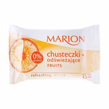 Освежающие салфетки Marion Fruits Refreshing Hand Wipes, 15 шт Освежающие салфетки Marion Fruits Refreshing Hand Wipes, 15 шт