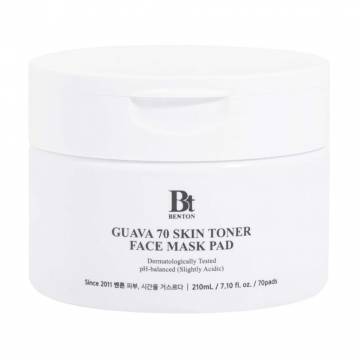 Успокаивающие тонер-пады для лица Benton Guava 70 Skin Toner Face Mask Pad, 210 мл, 70 шт Успокаивающие тонер-пады для лица Benton Guava 70 Skin Toner Face Mask Pad, 210 мл, 70 шт