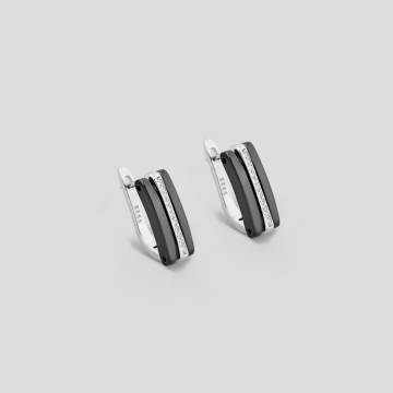 Серебряные серьги Minimal с9520012ч Серебряные серьги Minimal с9520012ч