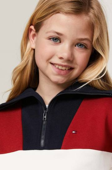 Детская кофта Tommy Hilfiger цвет красный узор KG0KG08040 Детская кофта Tommy Hilfiger цвет красный узор KG0KG08040