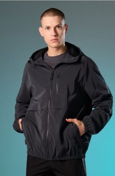 Технічна вітровка з капюшоном - середньо-сірий