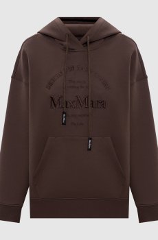 Коричневые худи ANDREA с вышивкой логотипа