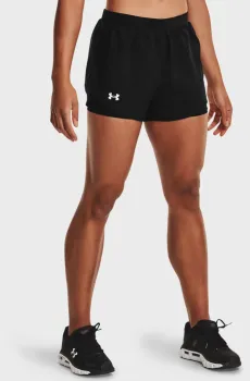 Женские черные шорты UA Fly By 2.0 2N1 Short-BLK Черный XS Under Armour 1356200-001
