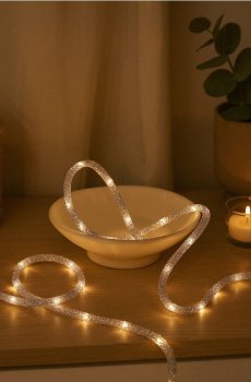 LED гірлянда - срібний