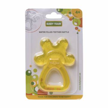 Прорезыватель-погремушка Baby Team с водой, от 4 месяцев, желтый (4036)