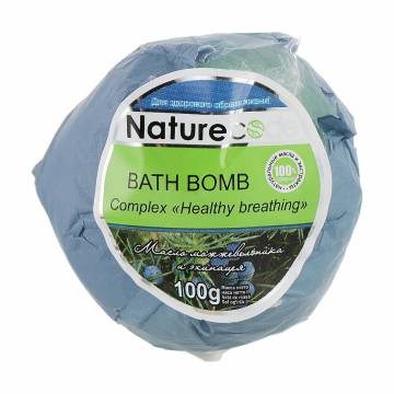 Бомбочка для ванн Nature Code Сomplex Healthy Breathing зеленая, 100 г Бомбочка для ванн Nature Code Сomplex Healthy Breathing зеленая, 100 г