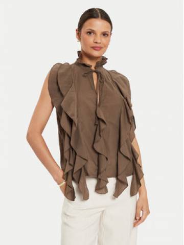 ViCOLO Блузка TB2554 Коричневий Regular Fit ViCOLO Блузка TB2554 Коричневий Regular Fit