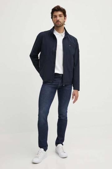 Поло Tommy Hilfiger мужской цвет белый с аппликацией MW0MW35616 Поло Tommy Hilfiger мужской цвет белый с аппликацией MW0MW35616