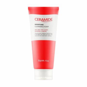 Увлажняющая пенка для умывания FarmStay Ceramide Moisture Cleansing Foam с церамидами, 180 мл Увлажняющая пенка для умывания FarmStay Ceramide Moisture Cleansing Foam с церамидами, 180 мл