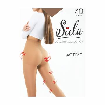 Колготки женские Siela Active с шортиками, 40 DEN, Shade, размер 2 Колготки женские Siela Active с шортиками, 40 DEN, Shade, размер 2
