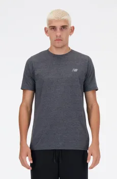 Мужская темно-серая футболка NB Heathertech Серый S New Balance MT41070BKH