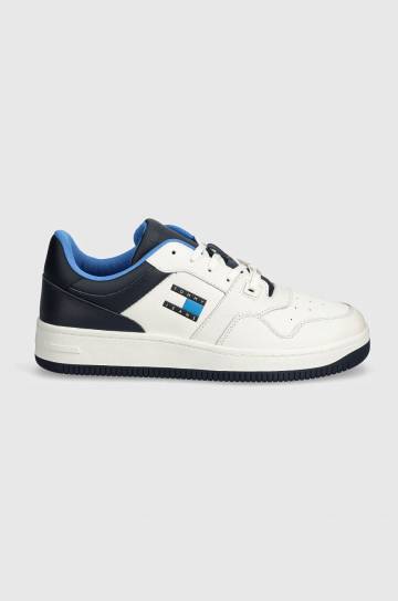 Кроссовки Tommy Jeans TJM BASKET LEATHER цвет белый EM0EM01434 Кроссовки Tommy Jeans TJM BASKET LEATHER цвет белый EM0EM01434