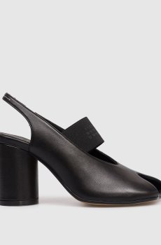 Черные кожаные слингбеки Anatomic