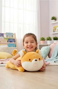 М’яка іграшка у формі песика коргі - помаранчевий