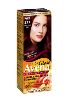 Cтойкая крем-краска для волос Acme Color Avena Gloss Color 233 Рубиновый, 133 мл