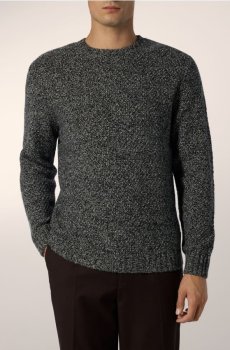 Reserved - Меланжевий светр з вовною - темно-сірий - 426GQ-90M