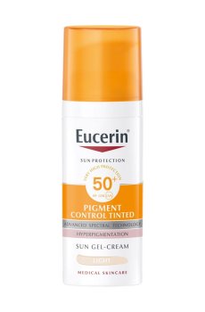 Солнцезащитный крем-гель для лица Eucerin Sun Protection Pigment Control Tinted SPF 50+ Light, 50 мл