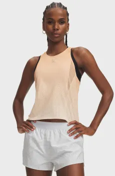 Женская оранжевая майка UA Halo Run Tank-ORG Оранжевый L Under Armour 6010903-870