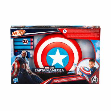 Игрушечный бластер Hasbro Nerf Marvel Captain America Brave New World Skyshot Blaster, от 5 лет, 3 стрелы (F9302) Игрушечный бластер Hasbro Nerf Marvel Captain America Brave New World Skyshot Blaster, от 5 лет, 3 стрелы (F9302)
