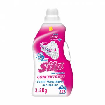 Суперконцентрат для стирки Sila Universal, 100 стирок, 2.5 кг