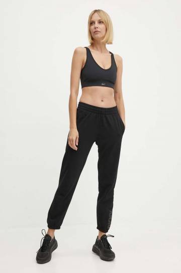 Спортивный бюстгальтер Reebok Active Collective Dreamblend цвет чёрный однотонный 100075387 Спортивный бюстгальтер Reebok Active Collective Dreamblend цвет чёрный однотонный 100075387