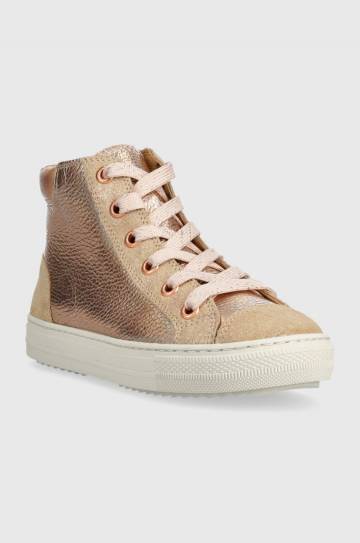 Детские кожаные кеды Pom Dapi SWAG ZIP LACE цвет розовый Детские кожаные кеды Pom Dapi SWAG ZIP LACE цвет розовый