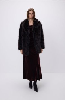 Reserved - Сукня максі з драпіруванням - коричневий - 130GP-88X