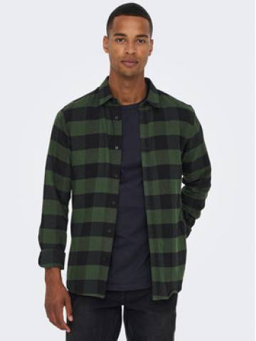 Only & Sons Сорочка Gudmund 22007112 Зелений Slim Fit Only & Sons Сорочка Gudmund 22007112 Зелений Slim Fit
