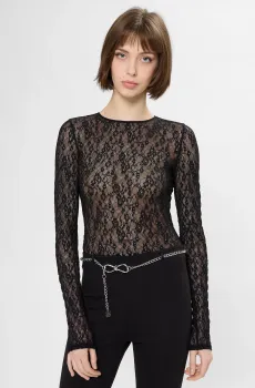 Женское черное боди Черный L HUGO 50554252;001