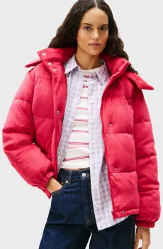 Женская розовая куртка QUILTED Розовый XS Tommy Jeans DW0DW21668