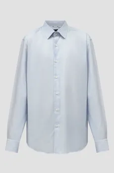 Мужская голубая рубашка с узором Голубой 42 BOSS 50520723;450