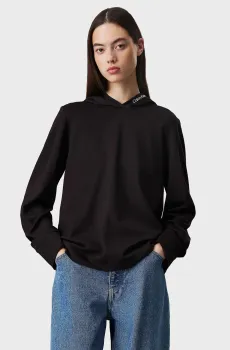 Женское черное худи LOGO ELASTIC MILANO HOODIE Черный XS Calvin Klein Jeans J20J224722