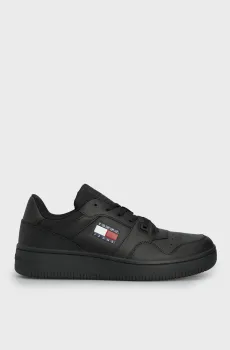 Мужские черные кожаные сникерcы TJM RETRO BASKET ESS Черный 40 Tommy Jeans EM0EM01395