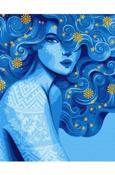 Картина по номерам Ideyka Холодная красота с красками металлик, 40*50 см (KHO2587)
