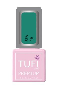 Уценка! Гель-лак для ногтей Tufi profi Premium Sea 16 Бирюзовый жемчуг, 8 мл