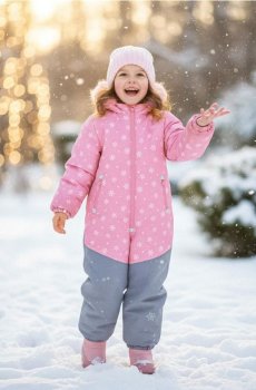 Комбінезон з капюшоном - пильно-рожевий