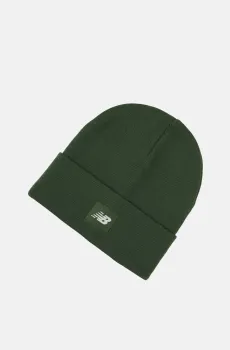 Зеленая шапка Cuffed Beanie Flying NB Logo Зеленый ONESIZE New Balance LAH13034DAE