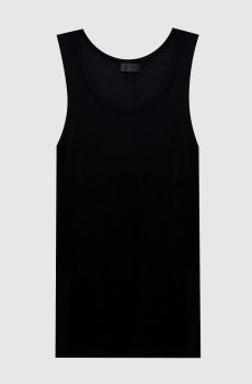 Черный топ в рубчик